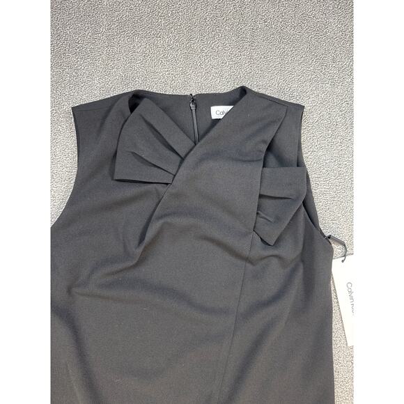 NWT Calvin Klein Dress Career Sleeveless Black Cocktail Evening Size 2 - Picture 3 of 7
